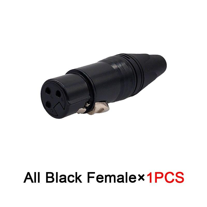 XLR connector audio microphone plug 3pin speaker connector male &amp; female color DIY mic connector.