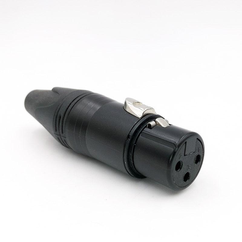XLR connector audio microphone plug 3pin speaker connector male &amp; female color DIY mic connector.