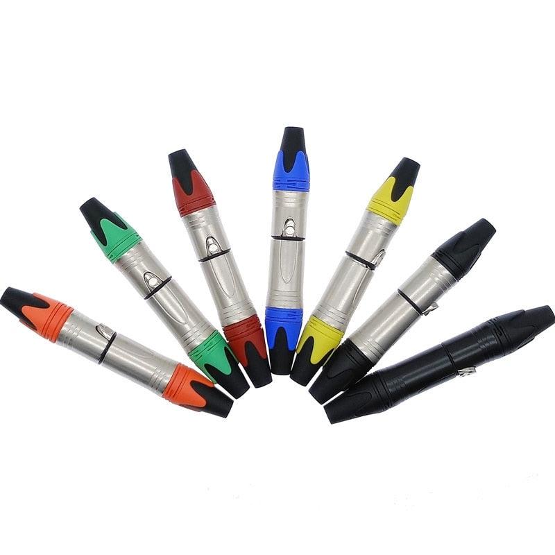 XLR connector audio microphone plug 3pin speaker connector male &amp; female color DIY mic connector.