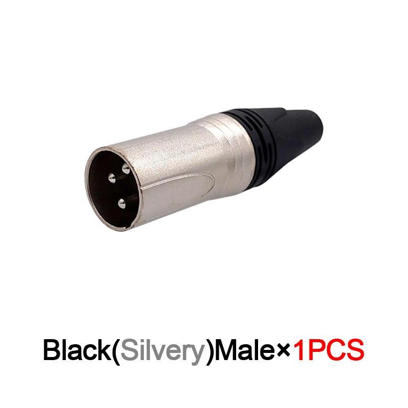 XLR connector audio microphone plug 3pin speaker connector male &amp; female color DIY mic connector.