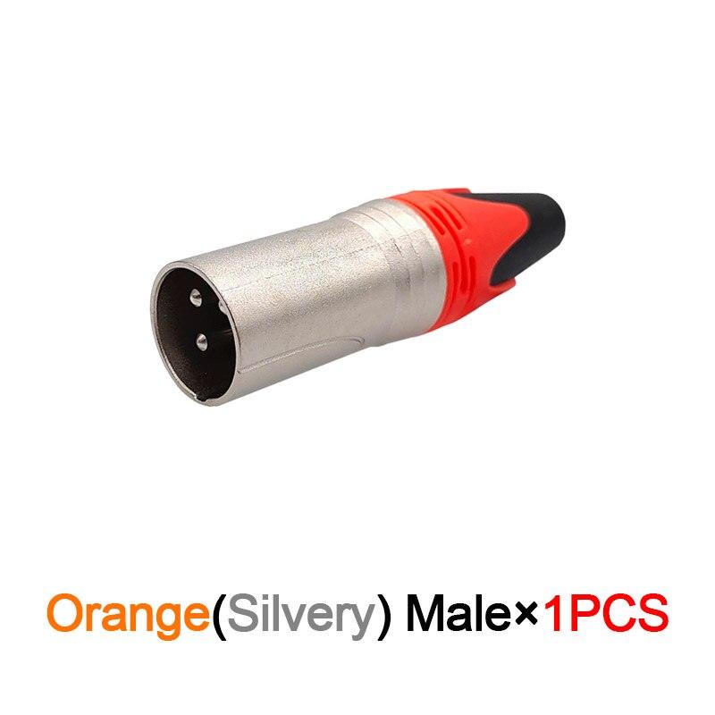 XLR connector audio microphone plug 3pin speaker connector male &amp; female color DIY mic connector.