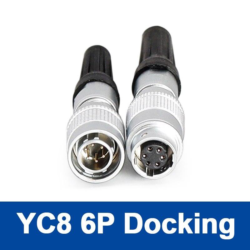 YC8 mini circular connector docking sensor connector push pull self lock 8mm.